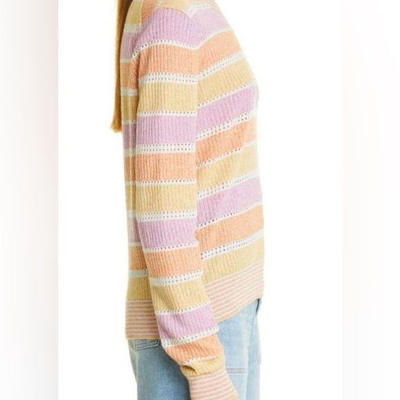 Veronica Beard - Raimi Color-Blocked Pullover Sweater - Pastel Multi - Picture 3 of 12